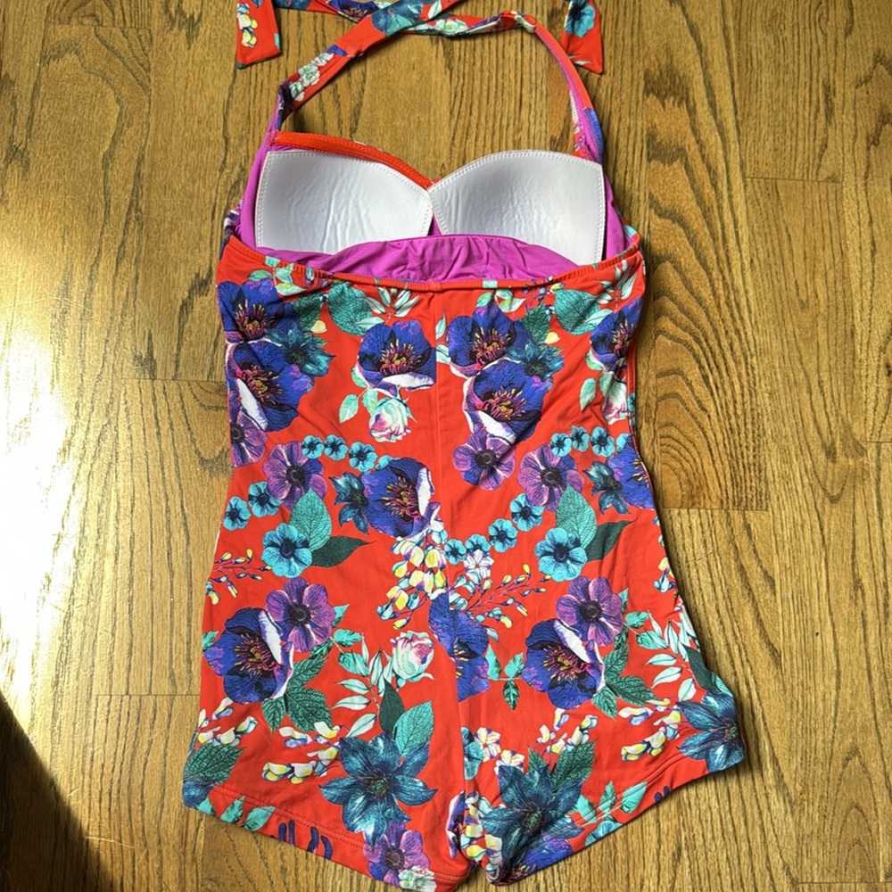Seafolly Women’s Ruched Floral One Piece Swimsuit 8 - Picture 3 of 7